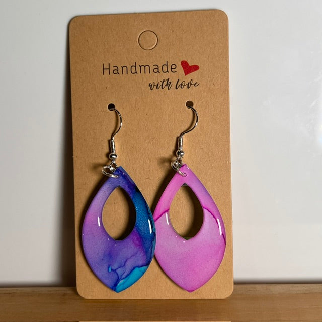 Fluid Art earrings (*colour mix)