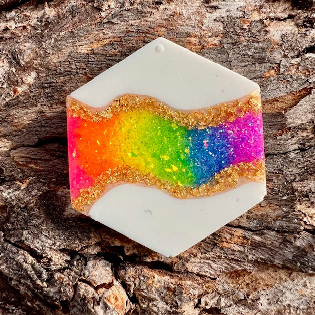 Geode tag hexagon large