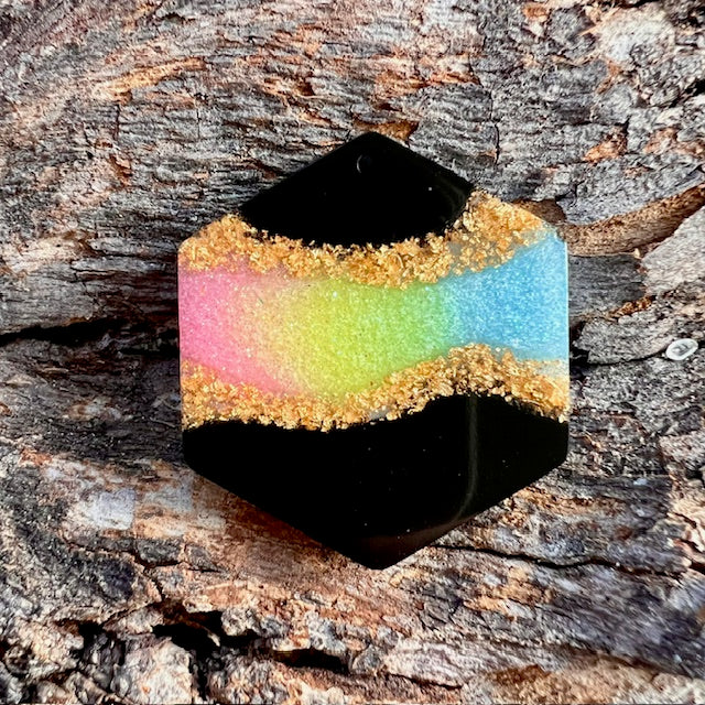 Geode tag hexagon small
