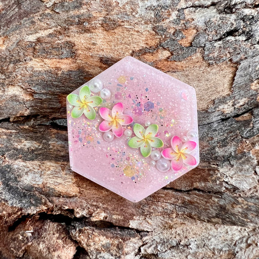 Pastel Blossoms - hexagon small