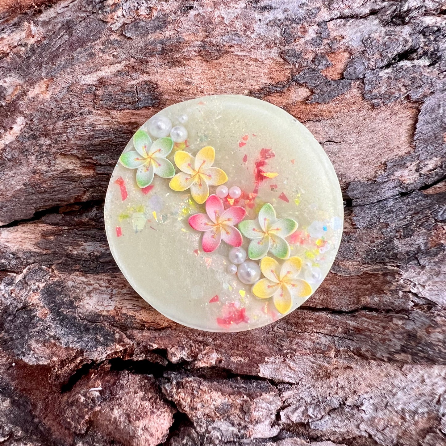 Pastel Blossoms - circle medium