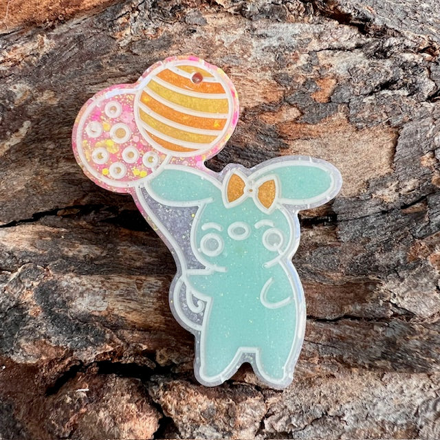 Balloon bunny tag