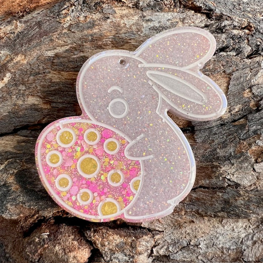 Easter egg bunny tag
