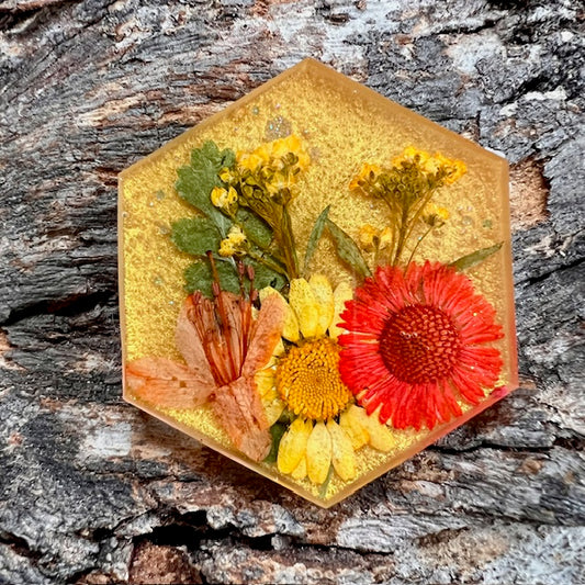 Hexagon tag large - Autumn