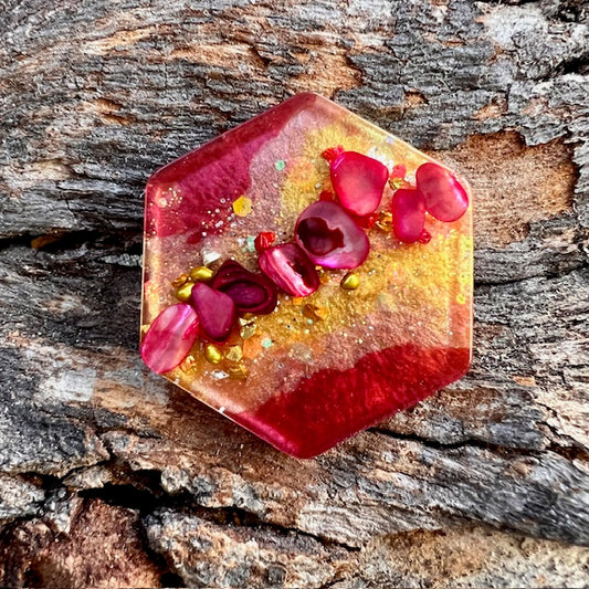 Hexagon tag small - Galactic Opal