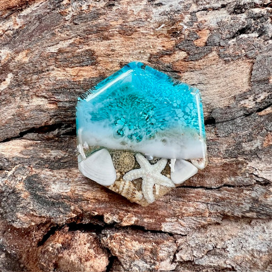 Beach tag - hexagon small