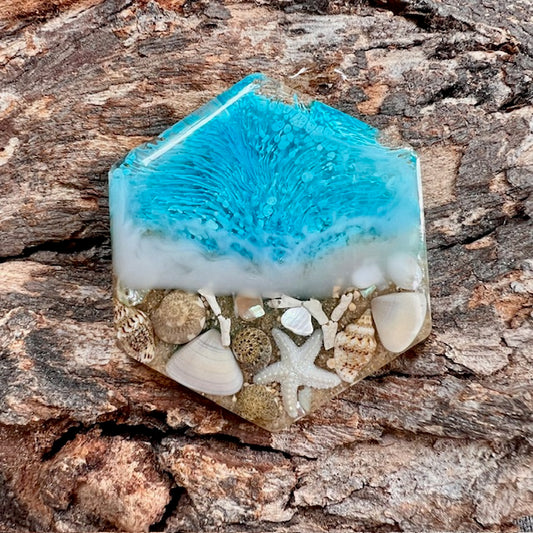Beach tag - hexagon large