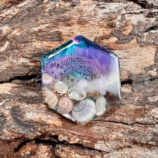 Beach tag - hexagon small