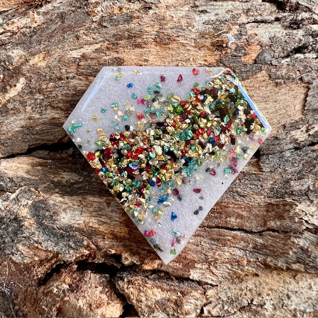 Gemstone tag - diamond large