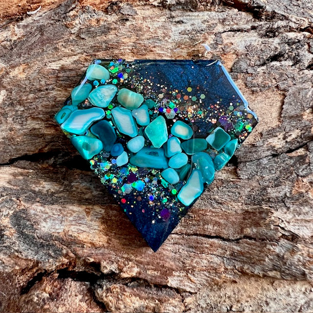 Gemstone tag - diamond large