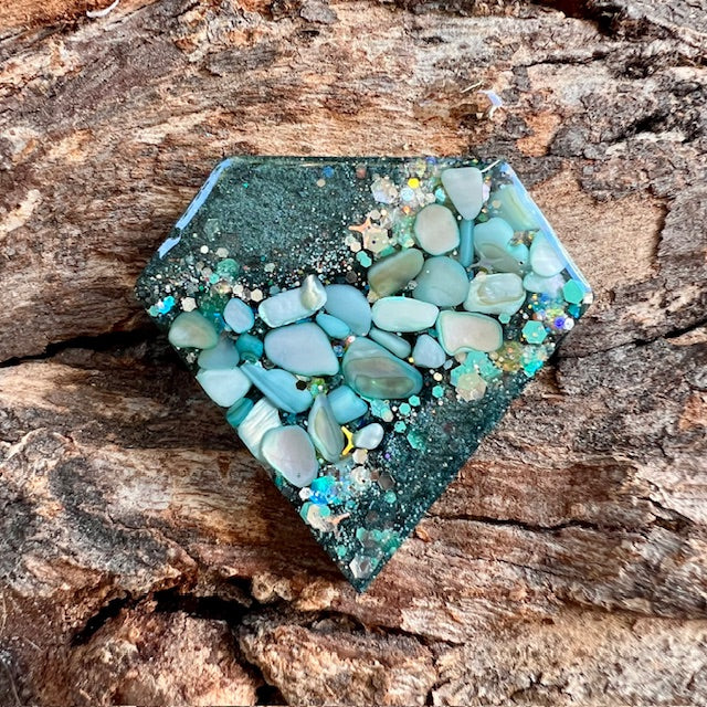 Gemstone tag - diamond large