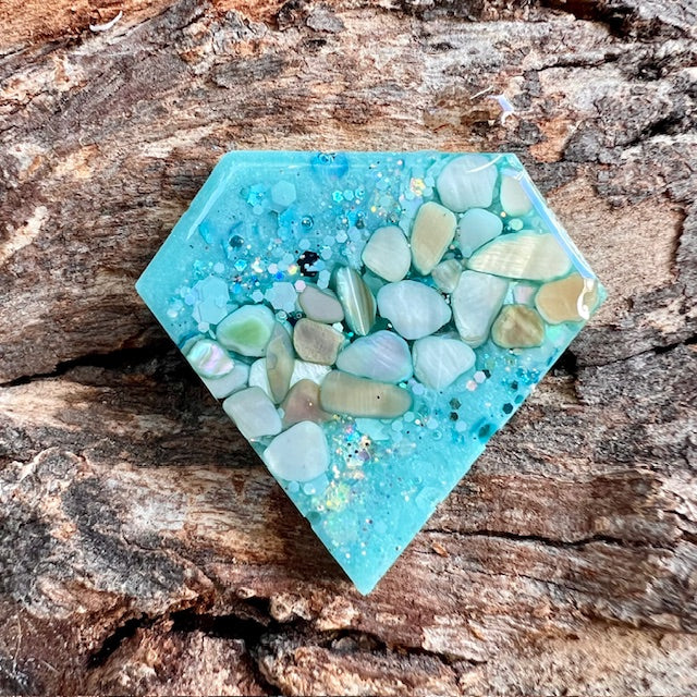 Gemstone tag - diamond large