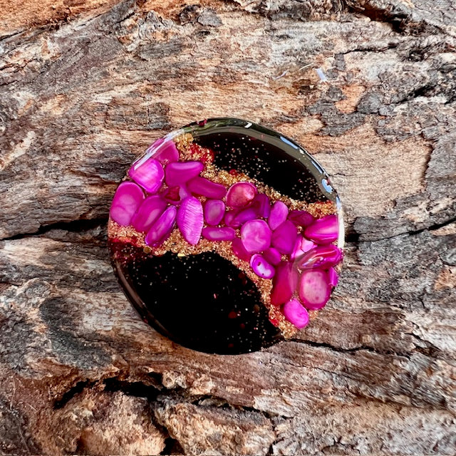 Gemstone tag - circle medium