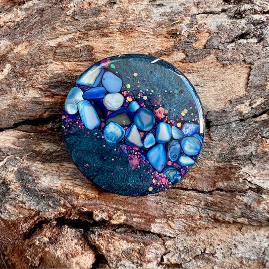 Gemstone tag - circle medium