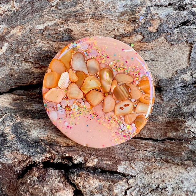 Gemstone tag - circle medium