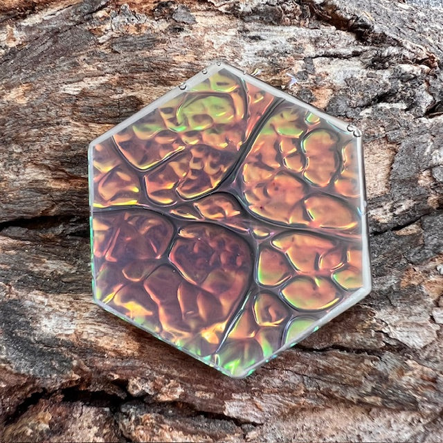 Opal tag - hexagon large