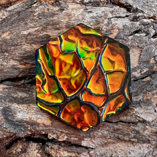 Opal tag - hexagon large