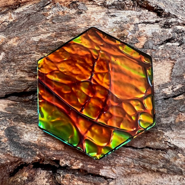 Opal tag - hexagon large