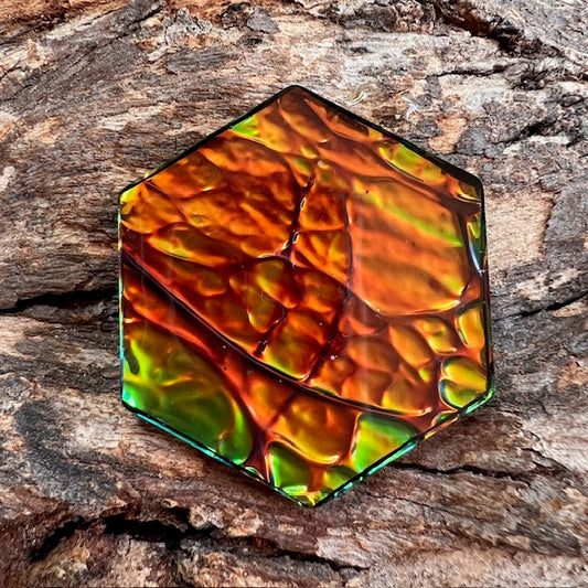 Opal tag - hexagon large