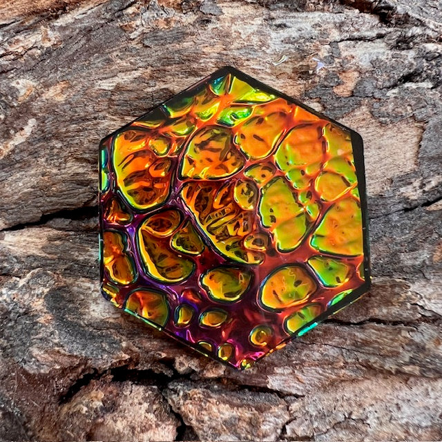 Opal tag - hexagon large