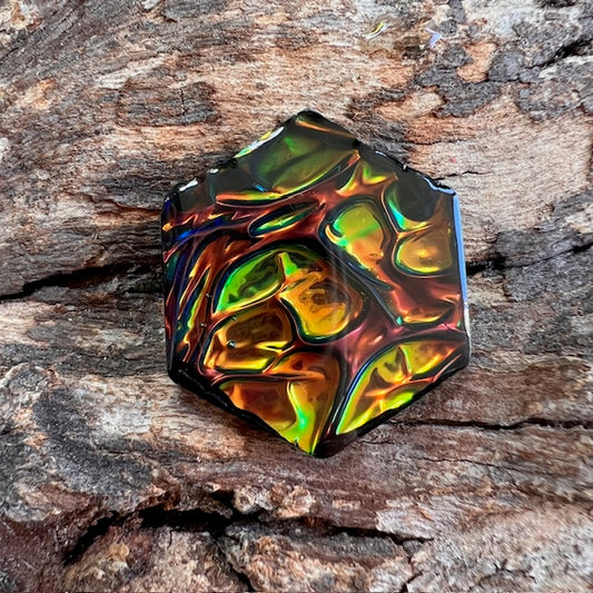 Opal tag - hexagon small
