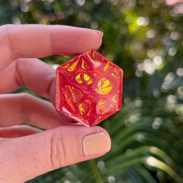 Opal tag - hexagon small