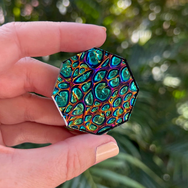 Opal tag - octagon large