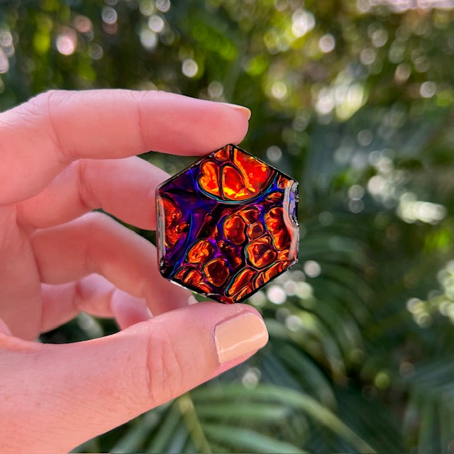 Opal tag - hexagon small