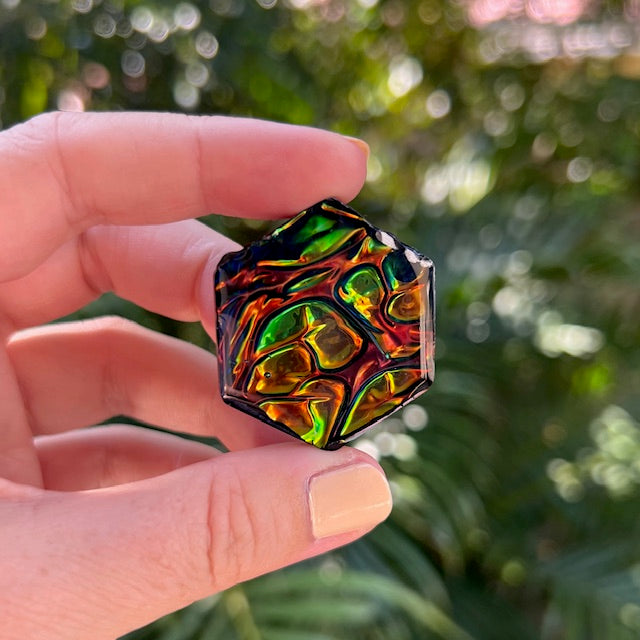 Opal tag - hexagon small