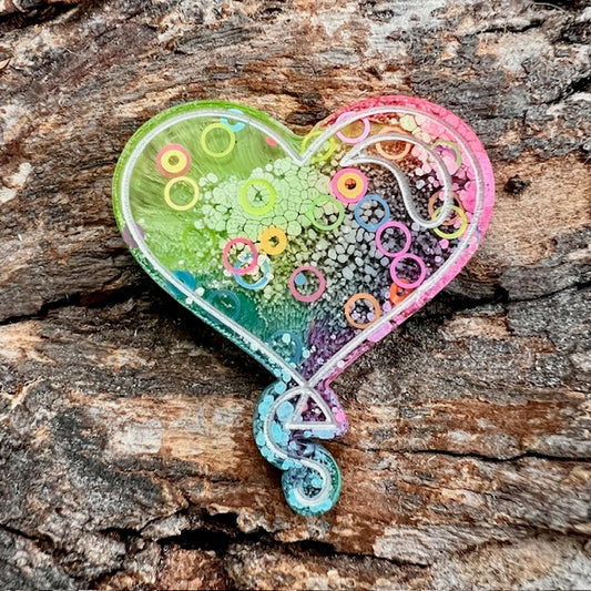 Heart balloon tag