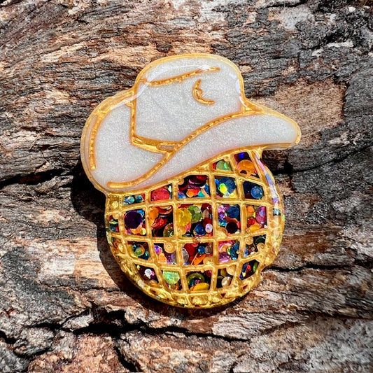 Disco cowgirl tag