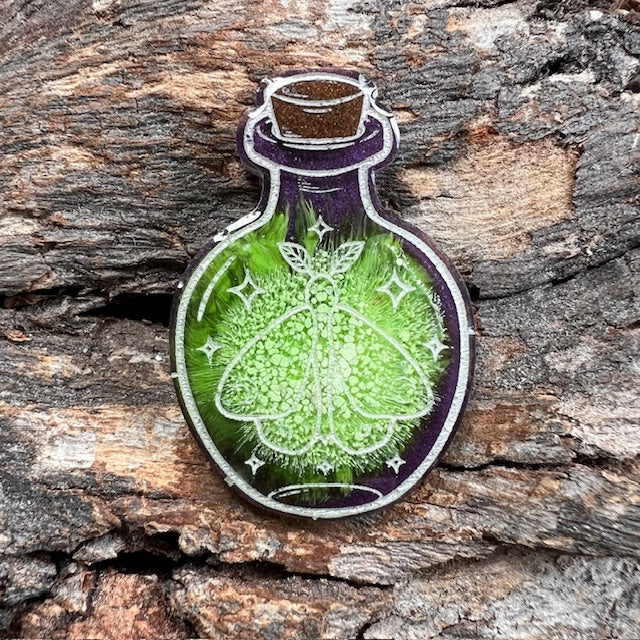 Moth potion tag