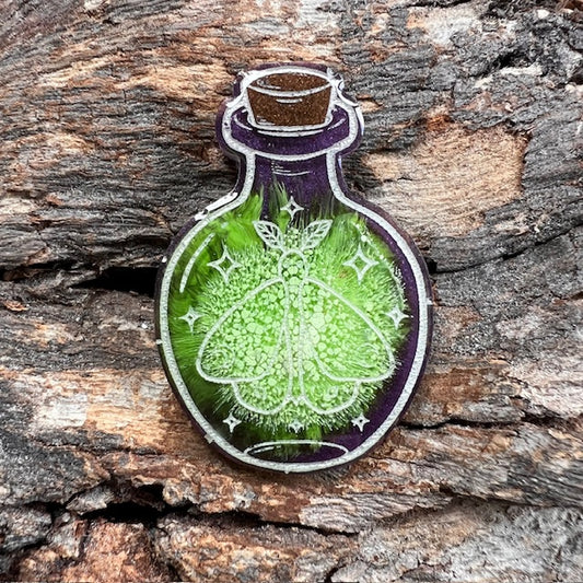Moth potion tag