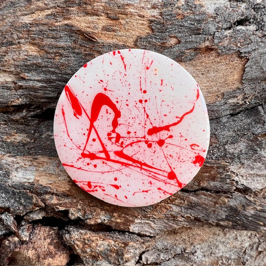 Blood splatter circle tag medium