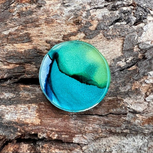 Fluid Art tag - circle small