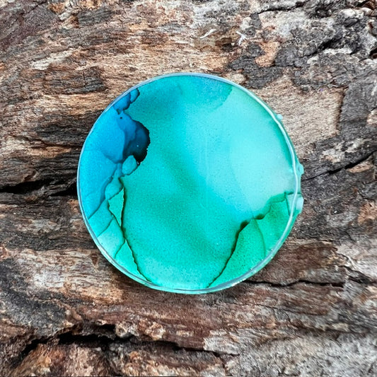 Fluid Art tag - circle medium