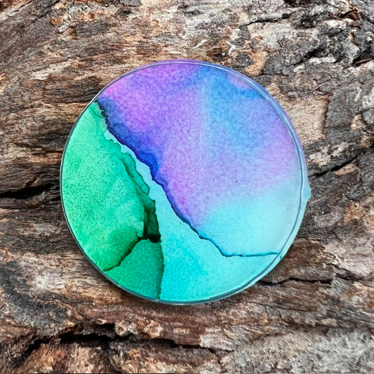Fluid Art tag - circle large