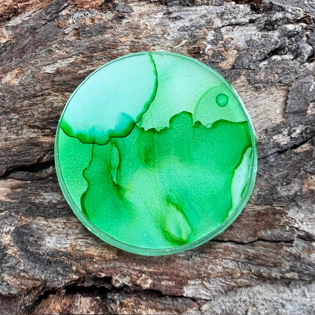 Fluid Art tag - circle large