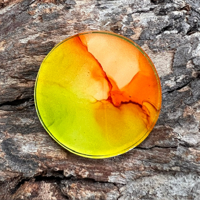 Fluid Art tag - circle large