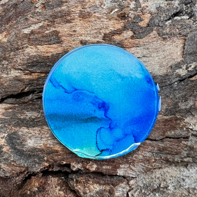 Fluid Art tag - circle medium