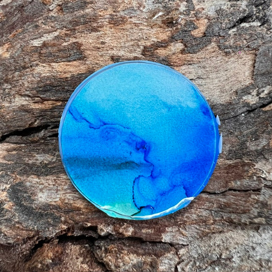 Fluid Art tag - circle medium