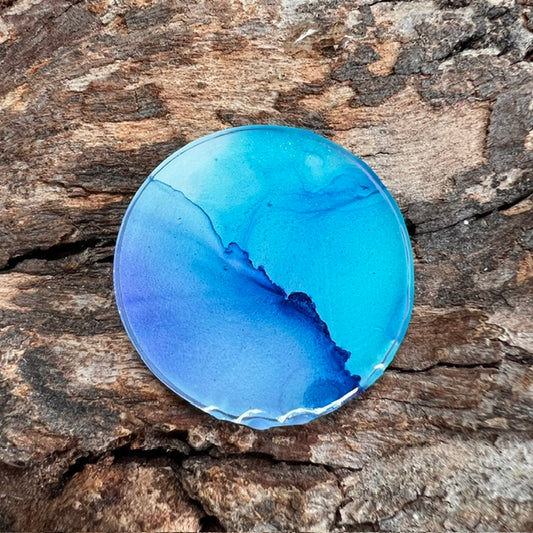 Fluid Art tag - circle medium