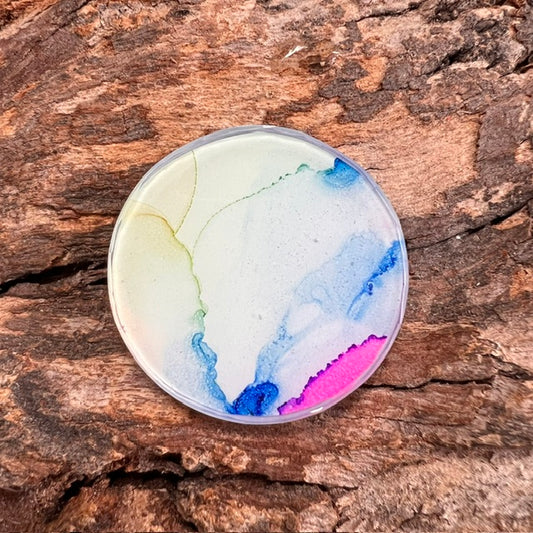 Fluid Art tag - circle medium