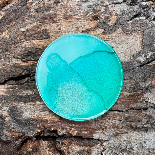 Fluid Art tag - circle medium