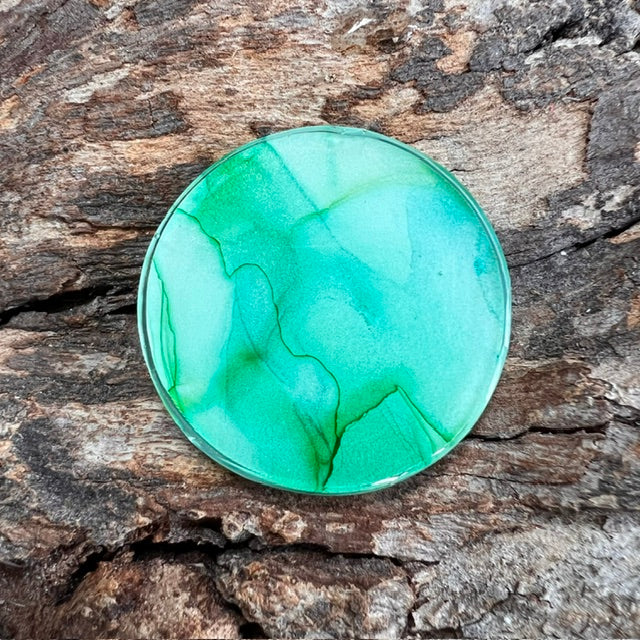 Fluid Art tag - circle medium