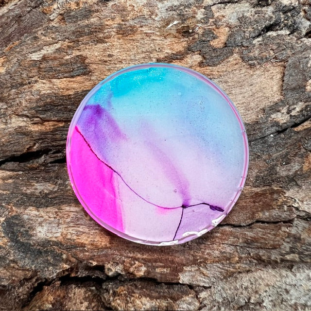 Fluid Art tag - circle medium