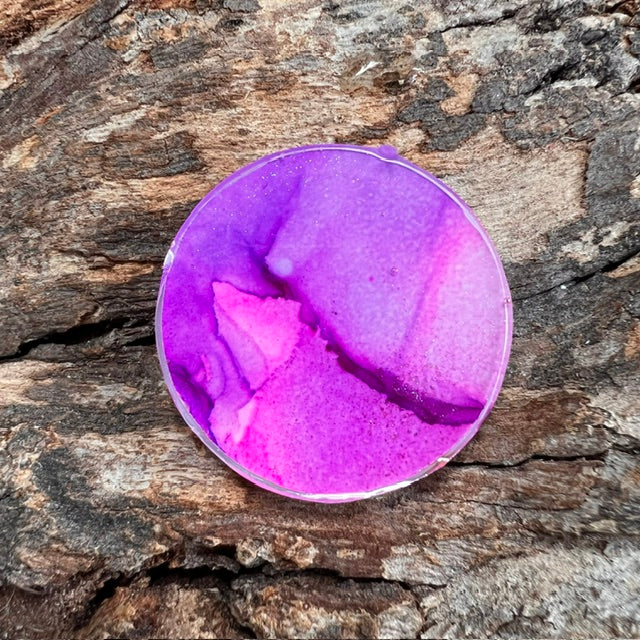 Fluid Art tag - circle medium