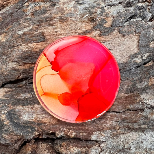 Fluid Art tag - circle medium