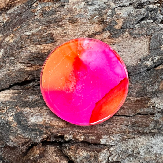 Fluid Art tag - circle medium