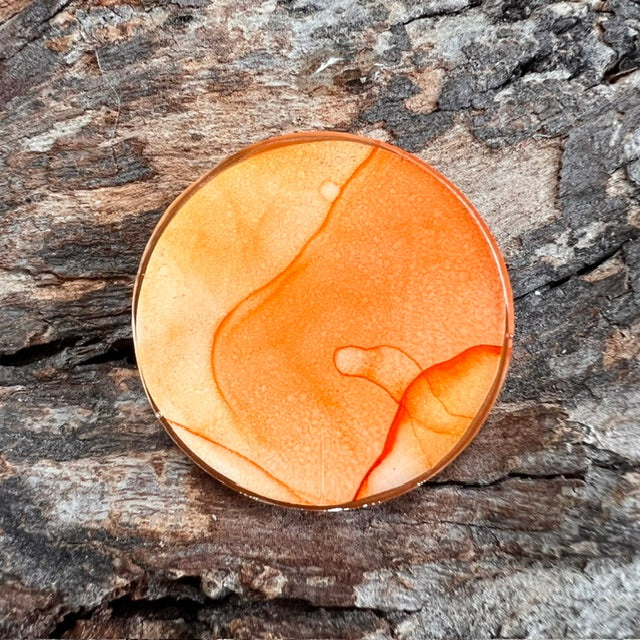 Fluid Art tag - circle medium